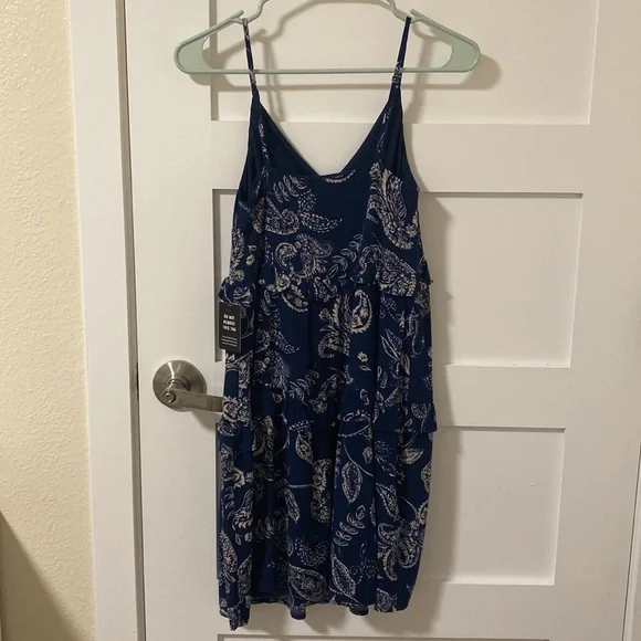 Express Navy Blue Adjustable Strap Dress XS - Picture 2 of 5